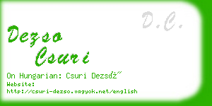 dezso csuri business card